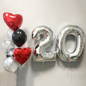 Набор шаров на 20 лет с любовью