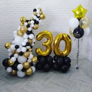 Оформление шарами на 30-летие