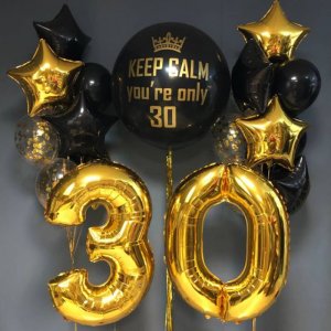 Шары на 30 лет “Keep сalm”