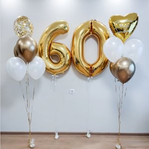 Шары на 60 лет “Золотая дата”