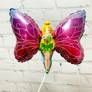 Фигурный воздушный шар из фольги (14”/36 см), Леди Бабочка