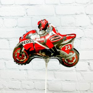 Шар (12”/30 см) Мини-фигура, Мотоцикл, Красный