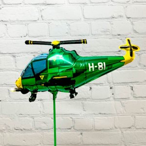 Шар (17”/43 см) Мини-фигура, Вертолет, Зеленый