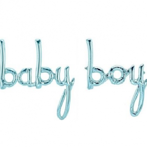 Набор шаров-букв (16”/41 см) Мини-Надпись “Baby Boy”, Голубой, 1 шт.