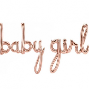 Набор шаров-букв (16”/41 см) Мини-Надпись “Baby Girl”, Розовое Золото, 1 шт.