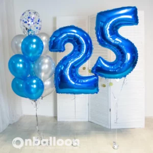 Набор шаров "С цифрой 25"