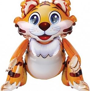 Шар 3D (39''/99 см) Фигура, Тигр, 1 шт.