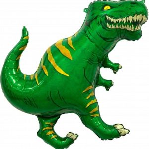 Шар (36”/91 см) Фигура, Динозавр Тираннозавр, Зеленый, 1 шт.