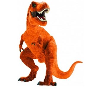 Шар (12”/30 см) Мини-фигура, Динозавр Ти-Рекс, Оранжевый, 1 шт.