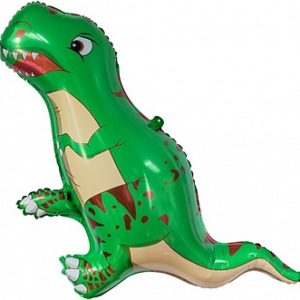 Шар (39”/99 см) Фигура, Динозавр Тираннозавр, Зеленый, 1 шт.