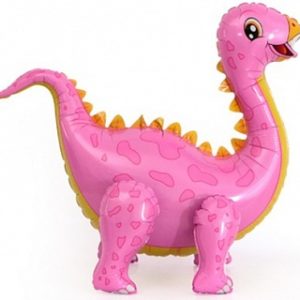 Шар 3D (36”/91 см) Фигура, Динозавр Стегозавр, Розовый, 1 шт.
