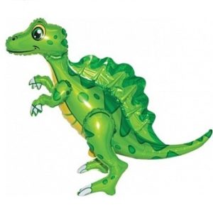 Шар 3D (30”/76 см) Фигура, Динозавр Спинозавр, Зеленый, 1 шт.