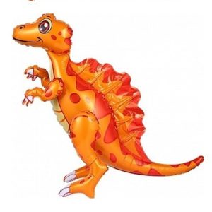 Шар 3D (30”/76 см) Фигура, Динозавр Спинозавр, Оранжевый, 1 шт.