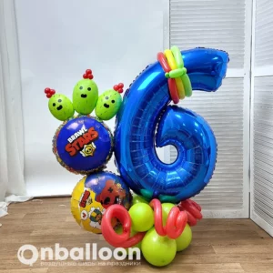 Цифра на поинте из шаров "Любимая игра"