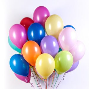 Воздушные шары с гелием разноцветные,20 шт.