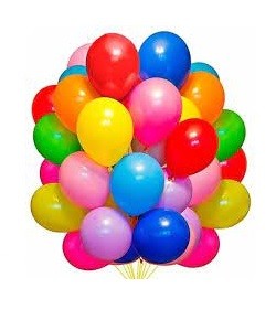 Воздушные шары с гелием разноцветные,30 шт.
