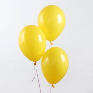 Латексные шары (30 см.) желтые, пастель.