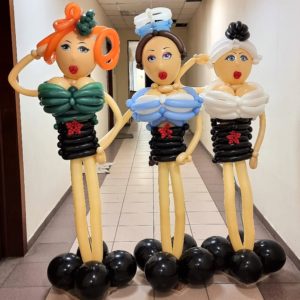 Плетеные фигуры из шаров “Девушки”