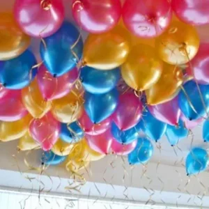 Воздушные шары с гелием под потолок “Разноцветный металлик” 1 шт.
