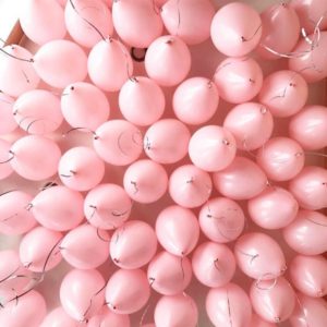 Воздушные шары с гелием под потолок “Розовый пастель” 1 шт.