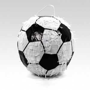Пиньята, Футбольный мяч, Черный/Белый, 30 см, 1 шт.