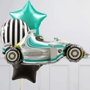 Воздушные шары с гелием с гоночной машиной