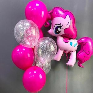 Набор шаров “Пони и розовые шарики”