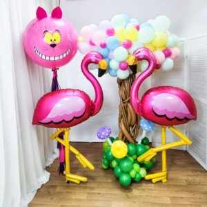 Набор шаров “Фламинго и Чеширский кот”