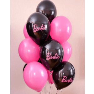 Набор воздушных шаров в стиле Барби с надписью